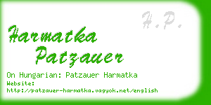 harmatka patzauer business card